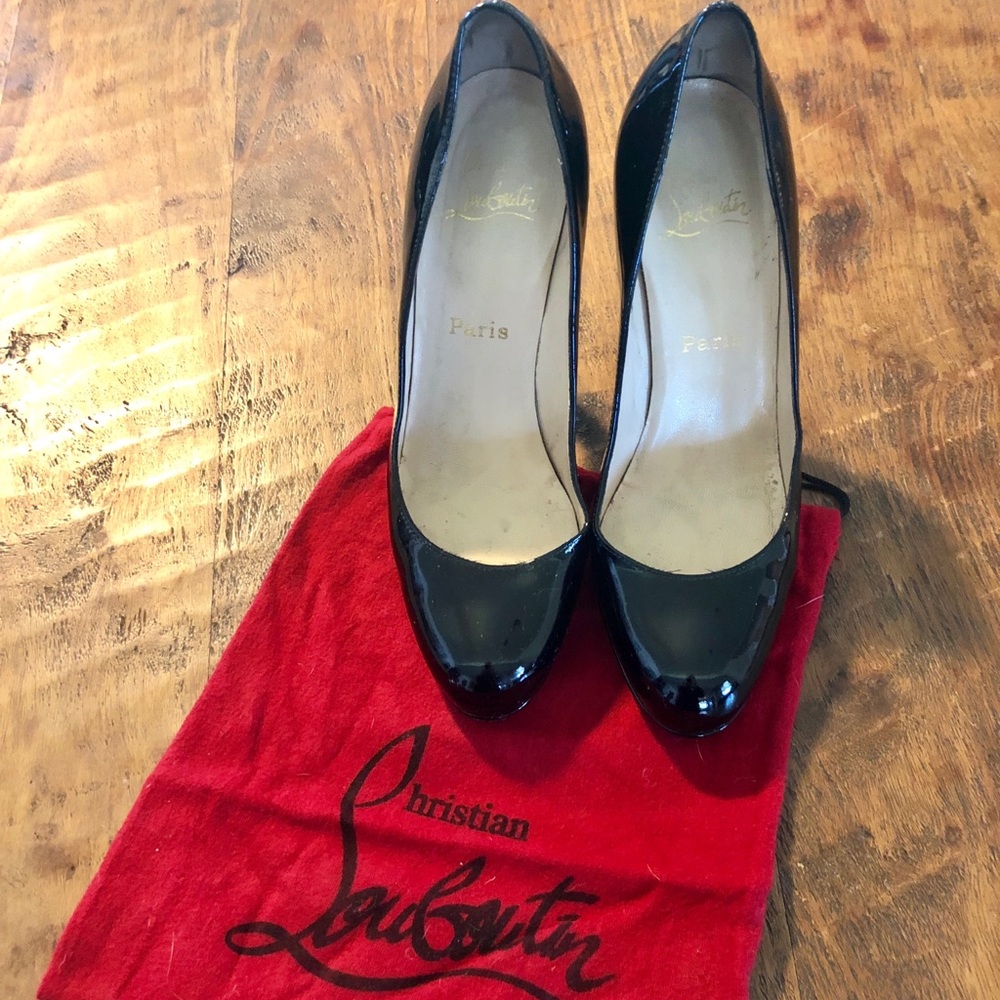 Christian Louboutin Black Patent Pumps